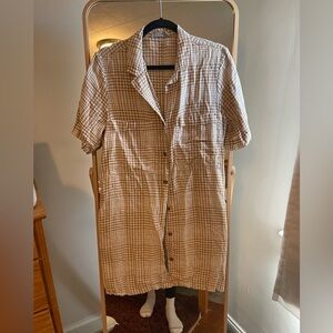 Everlane linen shirt dress size M